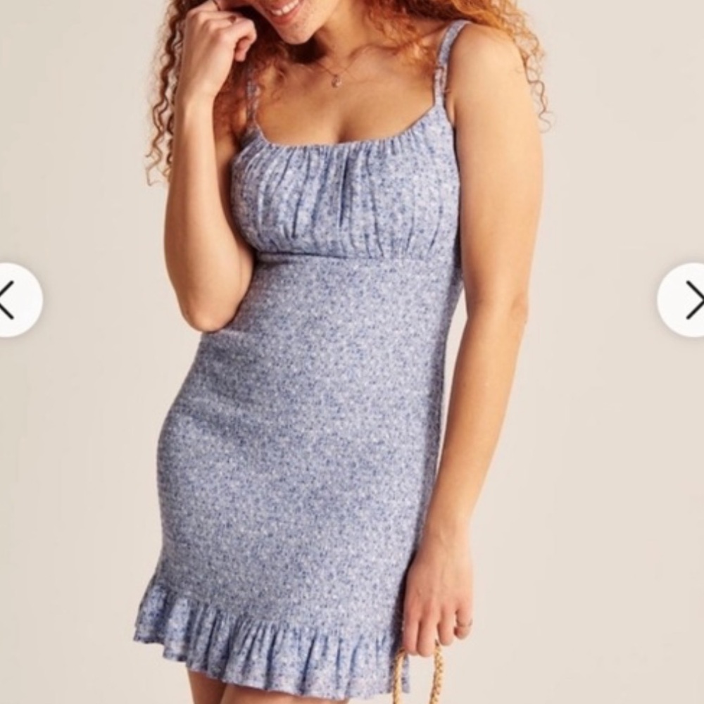 Abercrombie & Fitch Light Blue Floral Mini Dress